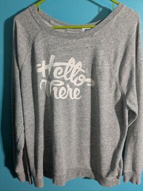 Hello‎ There Gray Women's Pullover Sweatshirt Comfy Bonfire